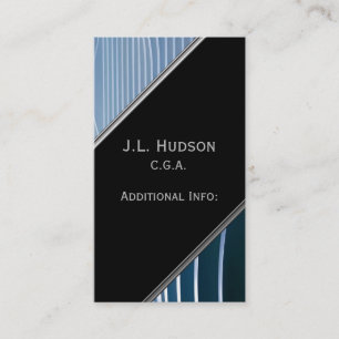 Modern Blue Stripes Business Card 4 Visitenkarte