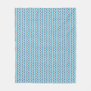 Modern Blue Triangle Geometric Muster Fleecedecke