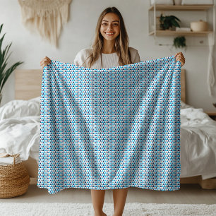 Modern Blue Triangle Geometric Muster Sherpadecke
