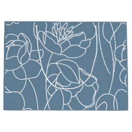 Modern Blue Wildflower Große Geschenktüte