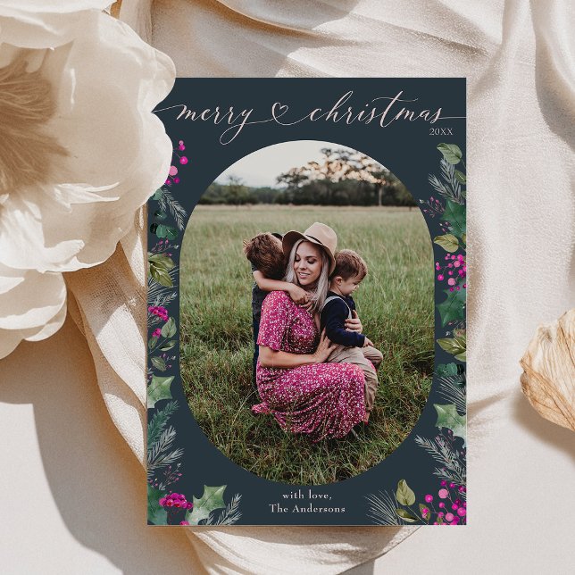 Modern Blue Winter Botanicals 1 Foto Weihnachten (Von Creator hochgeladen)