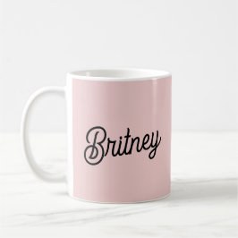Modern Blush Dusty Pink Monogram und Name Kaffeetasse