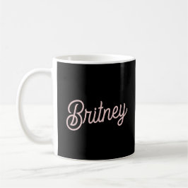 Modern Blush Dusty Pink Monogram und Name Kaffeetasse