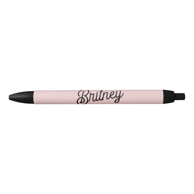 Modern Blush Dusty Pink Monogram und Name Kugelschreiber (Vorderseite)
