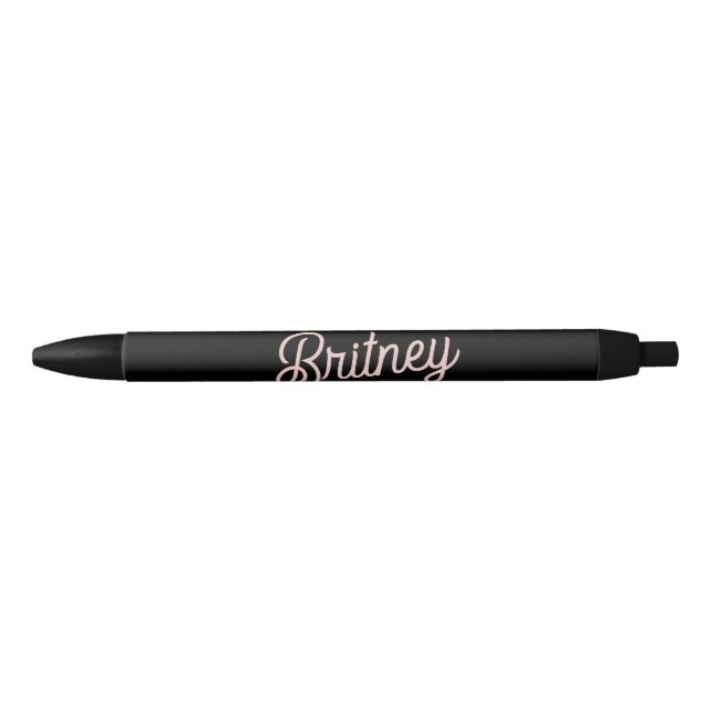 Modern Blush Dusty Pink Monogram und Name Kugelschreiber (Vorderseite)