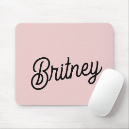 Modern Blush Dusty Pink Monogram und Name Mousepad