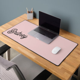 Modern Blush Dusty Pink Monogram und Name Schreibtischunterlage