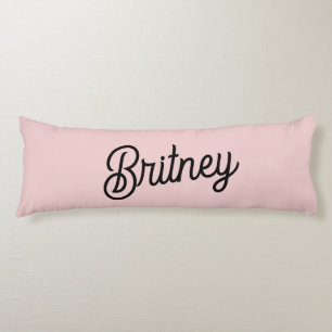 Modern Blush Dusty Pink Monogram und Name Seitenschläferkissen