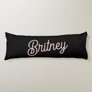 Modern Blush Dusty Pink Monogram und Name Seitenschläferkissen