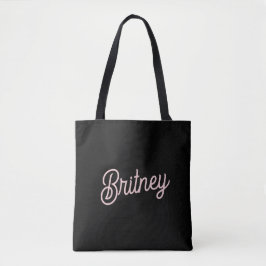 Modern Blush Dusty Pink Monogram und Name Tasche
