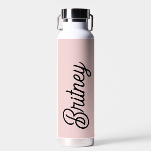 Modern Blush Dusty Pink Monogram und Name Trinkflasche