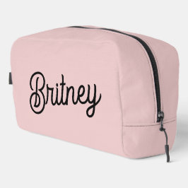 Modern Blush Dusty Pink Monogram und Name Waschbeutel
