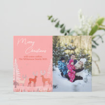 Modern Blush Pink Aquarell Foto Weihnachten