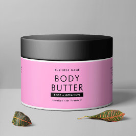 Modern Blush Pink Body Butter Kosmetikkleber