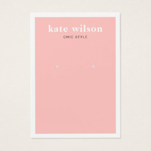 Modern Blush Pink Earring Display Card