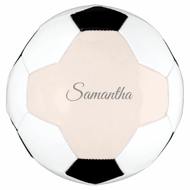 Modern Blush Pink Name Fußball (Vorderseite)