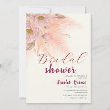 Modern blush pink pampas grass bridal shower