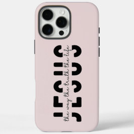 Modern Blush Pink Scripture iPhone iPhone 16 Pro Max Hülle