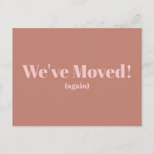 Modern Blush Taupe Wir sind umgezogen Neue Adresse Postkarte