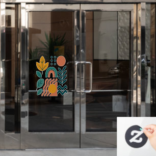Modern Boho Abstrakte Natur Fensteraufkleber
