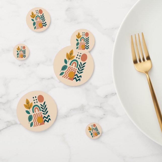Modern Boho Abstrakte Natur Konfetti (Gruppe)