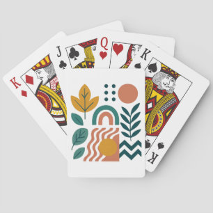 Modern Boho Abstrakte Natur Spielkarten