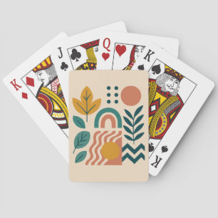 Modern Boho Abstrakte Natur Spielkarten
