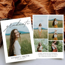 Modern Boho Arch 6 Fotos Abschluss Ankündigung