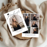 Modern Boho Arch 6 Photos Graduation Announcement Einladung<br><div class="desc">Introducing our Modern Boho Arch 6 Photos Graduation Announcement! Celebrate your academic achievement with a touch of bohemian flair. This announcement features a stylish plaid design in modern hues, perfect for adding a trendy twist to your graduation announcement. With space for four cherished photos from your journey, this announcement allows...</div>