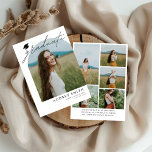 Modern Boho Arch 6 Photos Graduation Announcement Einladung<br><div class="desc">Introducing our Modern Boho Arch 6 Photos Graduation Announcement! Celebrate your academic achievement with a touch of bohemian flair. This announcement features a stylish plaid design in modern hues, perfect for adding a trendy twist to your graduation announcement. With space for four cherished photos from your journey, this announcement allows...</div>