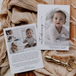 Modern Boho Arch Foto Birth Ankündigung<br><div class="desc">Diese moderne Boho-Boho-Foto-Geburtsankündigungskarte macht die perfekte Babyankündigung für einen kleinen Jungen oder ein kleines Mädchen. Das böhmische Schwarz-Weiß-Design besticht durch eine einzigartige, industrielle Schrift mit minimalistisch Vintagem Stil. Personalisieren Sie die Kartenvorderseite mit einem Foto Ihres Neugeborenen, dem Namen Ihres Babys und den Geburtsstatistiken. Fügen Sie 3 zusätzliche Fotos, eine längere...</div>