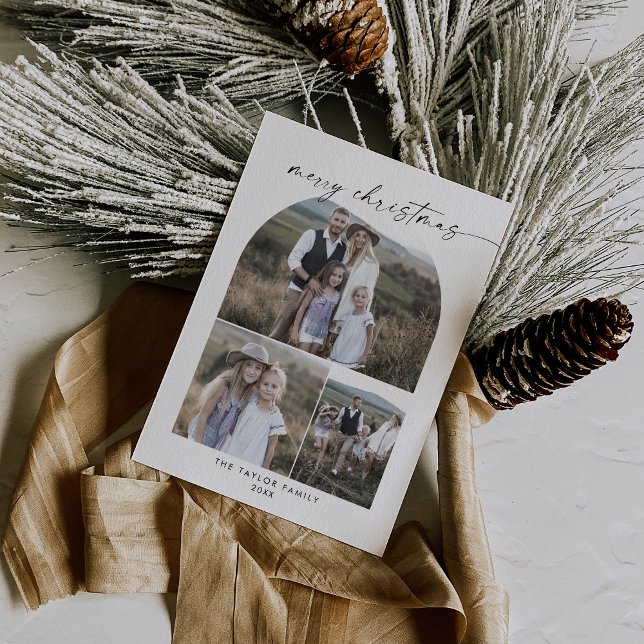 Modern Boho Arch Foto Collage Frohe Weihnachten (Von Creator hochgeladen)