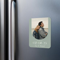 Modern Boho Arch Foto Sage Green Save the Date