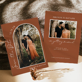 Modern Boho Arch Foto Save The Date