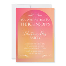 Modern Boho Arch Sunset Ombre Valentinstag Party