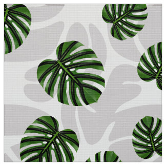 Modern Boho Botanical Leaves Pattern Stoff