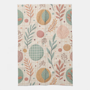 Modern Boho Botanisch Minimalistisch & Geometris Geschirrtuch