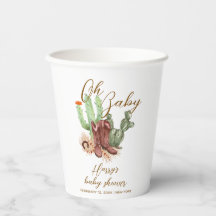 Modern Boho Cactus Cowboy Shoes Baby Shoes Dusche