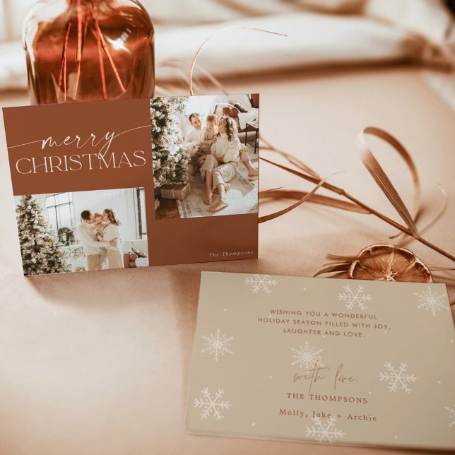 Modern Boho Christmas Card | Terracotta Holiday Einladung (Von Creator hochgeladen)