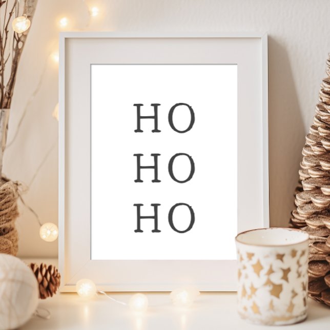 Modern Boho Christmas HO HO Wall Art Print Poster (Von Creator hochgeladen)