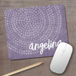 Modern Boho Dot Pattern with bounce script name Mousepad<br><div class="desc">Add your name to this bohemian design with a pink muddled background and dots pattern. The name is a bounce calligraphy script. The zen design is soft and feminine. A beautiful script and feminine design that is perfect for any girly girl or even a bride. If you need to move...</div>