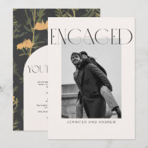 Modern Boho Engagement Party Card