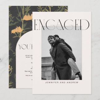 Modern Boho Engagement Party Card Dankeskarte