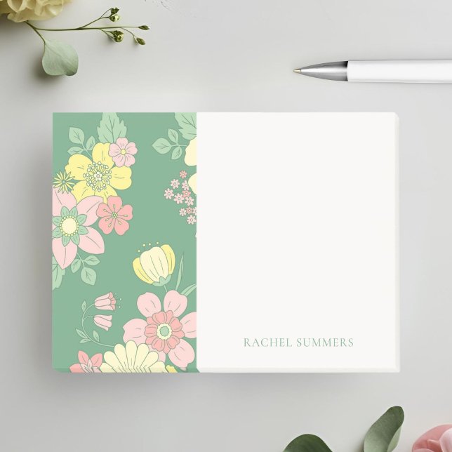 Modern Boho floral farbig Post-it Klebezettel (Von Creator hochgeladen)