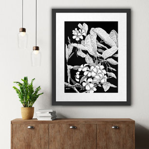 Modern Boho Floral Ink Entdeckungsreise zur Alp Pi Poster