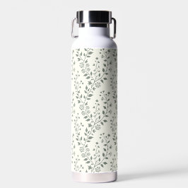 Modern Boho Floral Pattern Sage Cream Trinkflasche