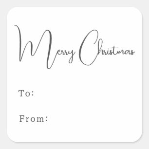 Modern Boho frohe Weihnachten bis von Quadratischer Aufkleber