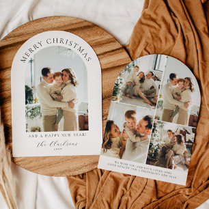 Modern Boho Frohe Weihnachten & Glück Neues Jahr A Einladung