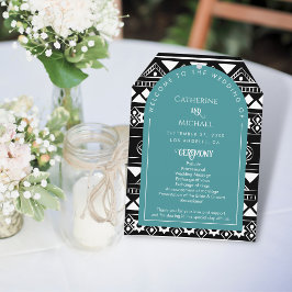 Modern Boho Muster Wedding Arch Green Programm