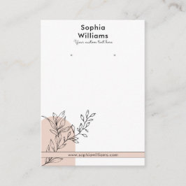 Modern Boho Pastel Earring Juwelier Display Card Telefonnummerkarte